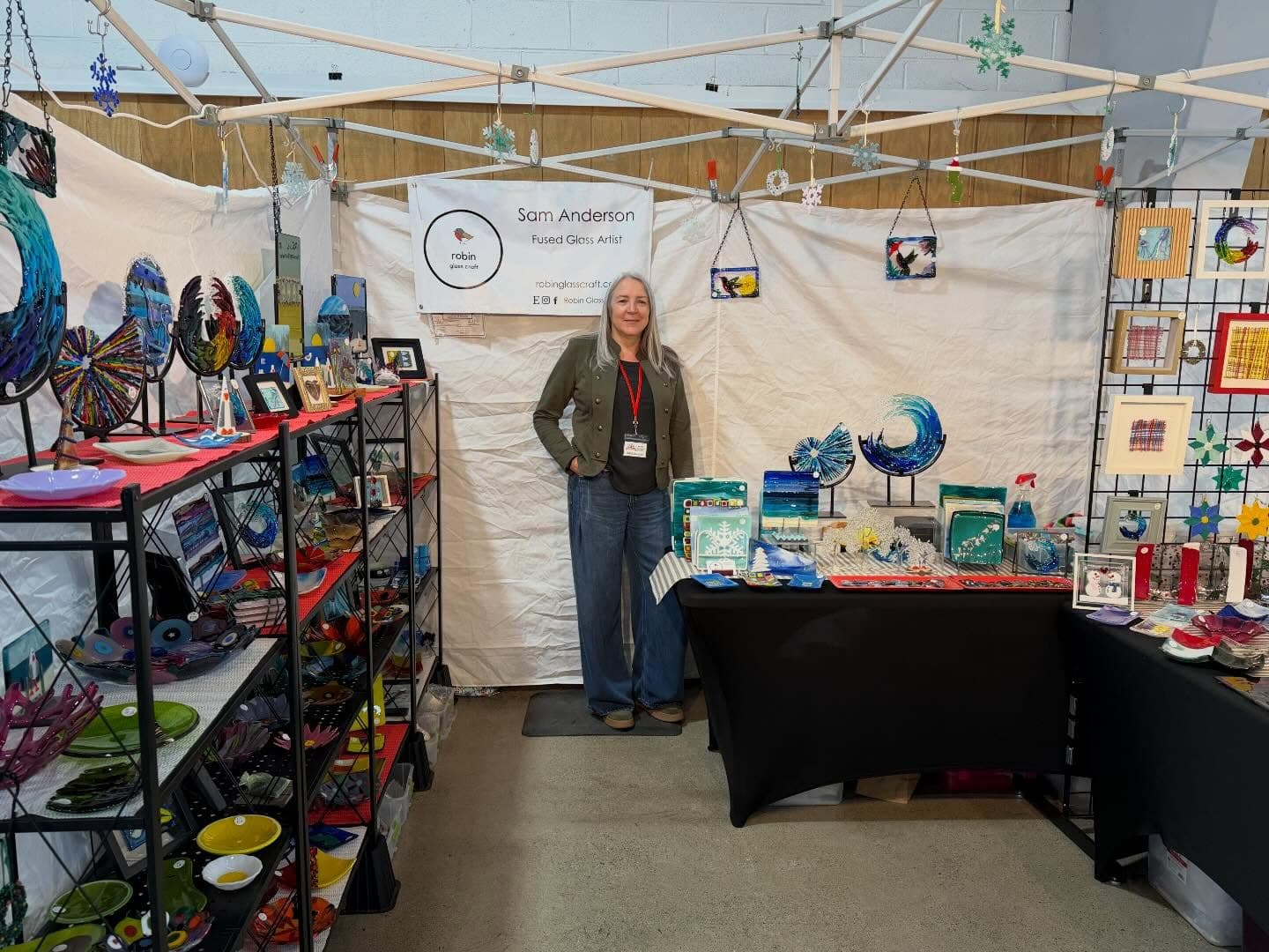 Sam Anderson - Artist behind Robin Glass Craft with her fused glass art